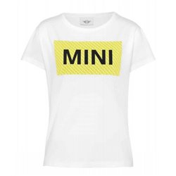 T-Shirt Femme Signet MINI (Blanc/Jaune)