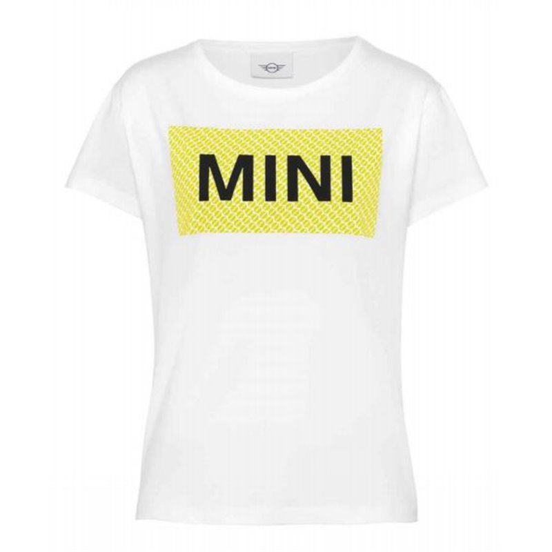 T-Shirt Femme Signet MINI (Blanc/Jaune)