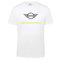 T-shirt Homme logo MINI (Blanc/Jaune)