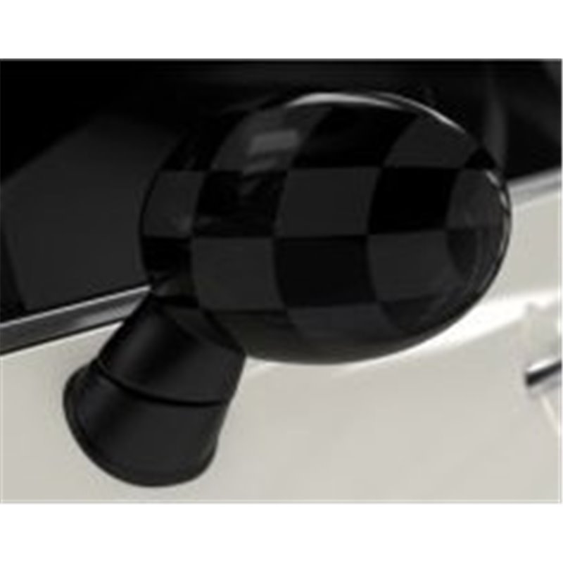 Coque rétroviseur extérieur (côté au choix) CHECKERED BLACK pour MINI  Choisir votre coté Côté droit