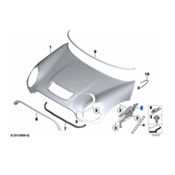 Charnière de capot moteur droite MINI