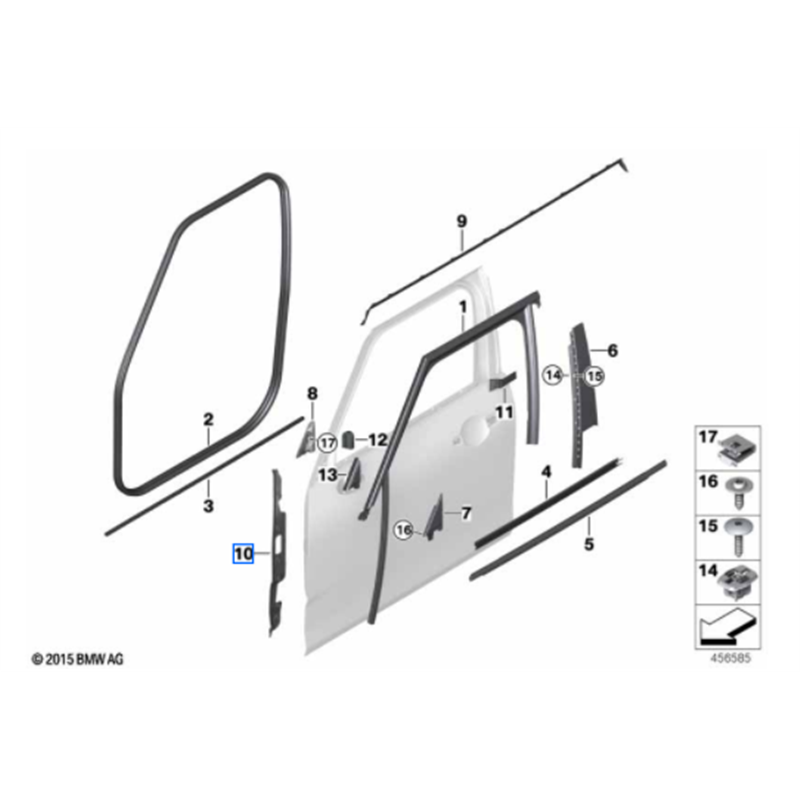 Couvre Joint extérieur A montant MINI Clubman F54