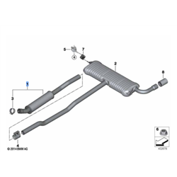 ES catalyseur avec silencieux avant MINI F54, F60