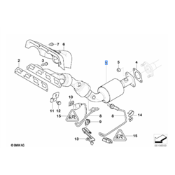 ES collecteur d'échapp.avec catalyseur MINI R50, R52, R53