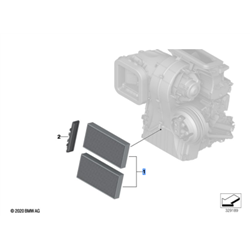 Jeu microfiltres/filtre à charbon actif F54, F55, F56, F57, F60