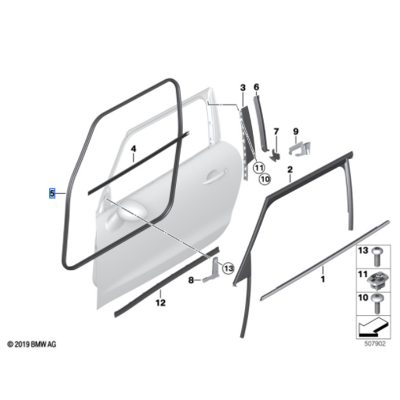 Joint de porte avant MINI Paceman R61 Joint de porte avant MINI Paceman R61