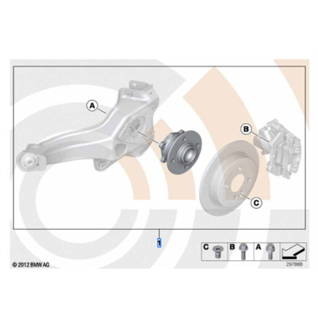 Kit réparation roulement de roue arrière (Value Line) MINI