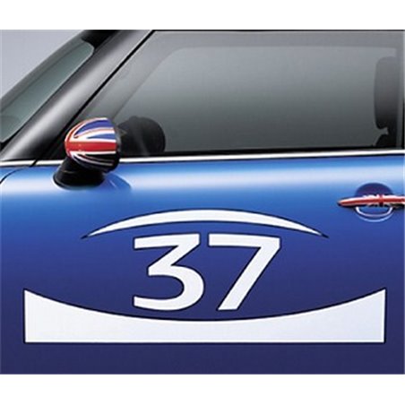 Jeux d'autocollant Mini numéro d'ordre "37" pour MINI One, Cooper (R50 et R56), MINI Coupé et Cabriolet et MINI Clubman (R55)
