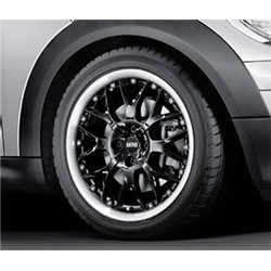 Jante en alliage léger noir brillant Cross Spoke R90 Composite pour MINI