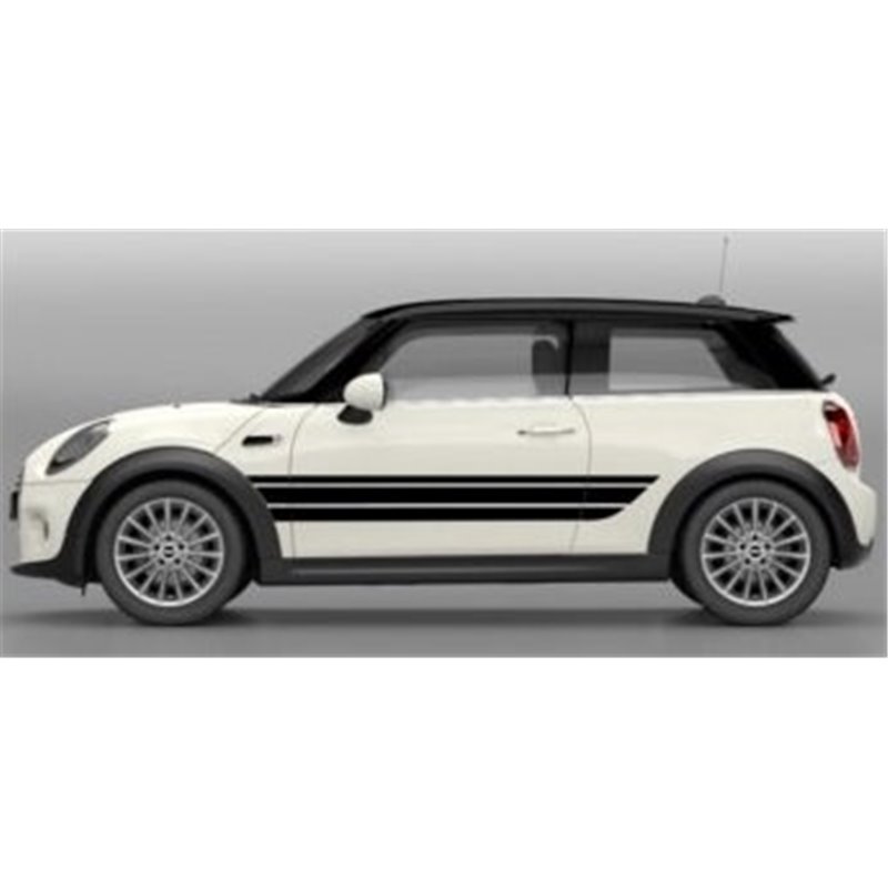 Bandes latérales décoratives "JETBLACK UNI" pour MINI F56 (3 portes) et MINI F55 (5 portes) Bandes latérales décoratives "JETBLACK UNI" pour MINI F56 (3 portes) et MINI F55 (5 portes)