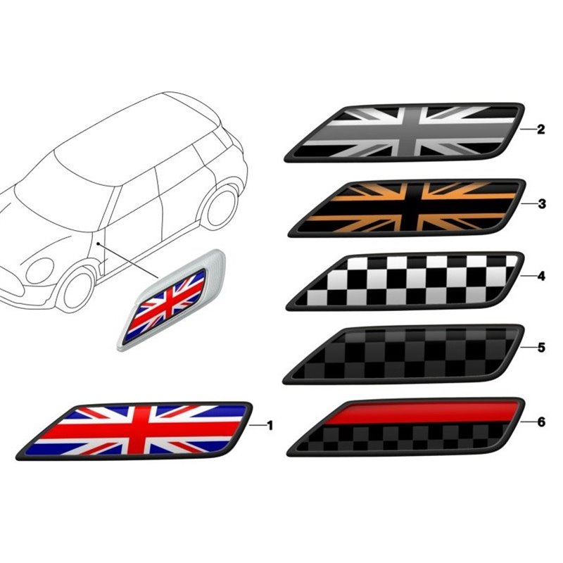 Ouies latérales (modèle au choix) pour MINI Clubman F54 Ouies latérales (modèle au choix) pour MINI Clubman F54