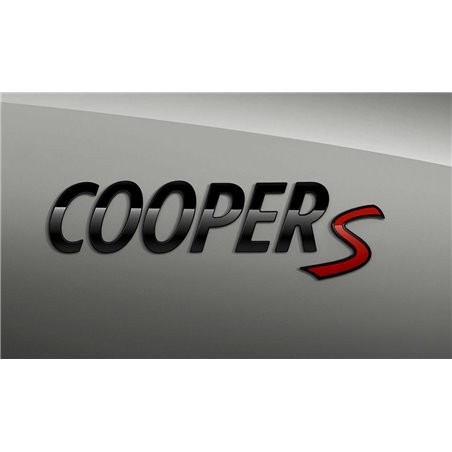 Logo de coffre Mini "Piano Black" Cooper S" (F54 F55 F56 F57 F60)