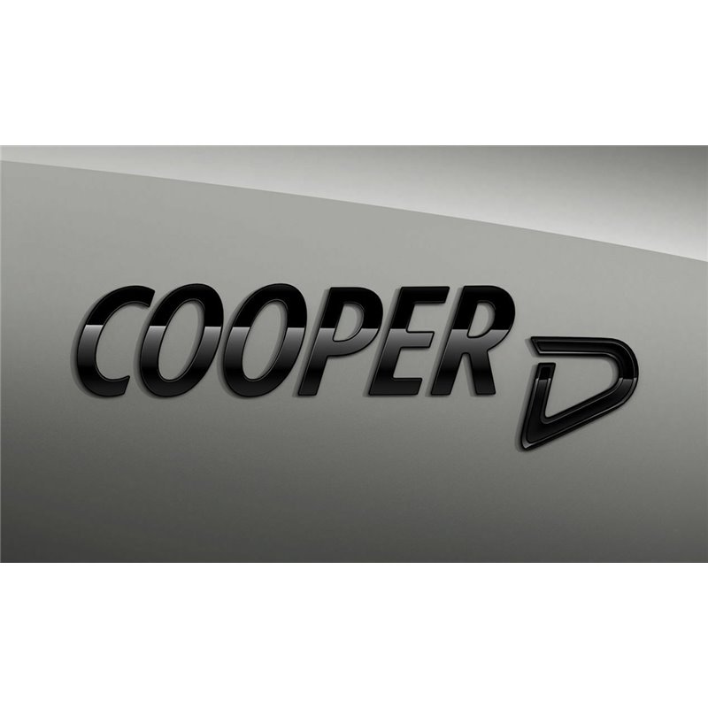 Logo de coffre "Piano Black" Mini "Cooper D" ( F54 F55 F56 F57 F60 )