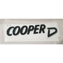 Logo de coffre "Piano Black" Mini "Cooper D" ( F54 F55 F56 F57 F60 )